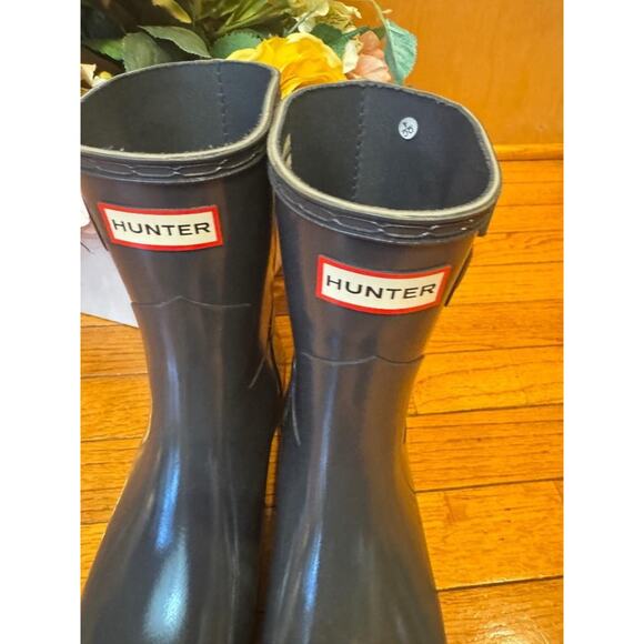 Hunters Boots Women's Short Gloss Boots UK 5 US 7 (1500 - Picture 3 of 8
